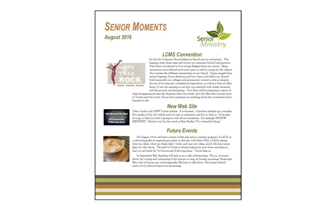 Senior Moments August 2016