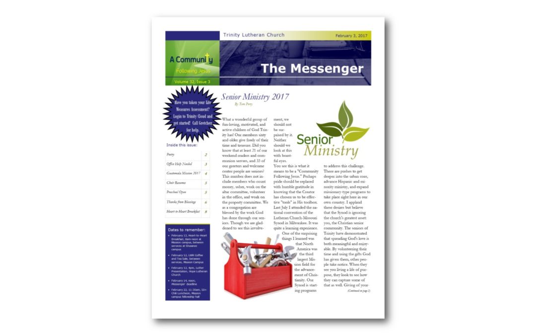 February 3, 2017, Messenger