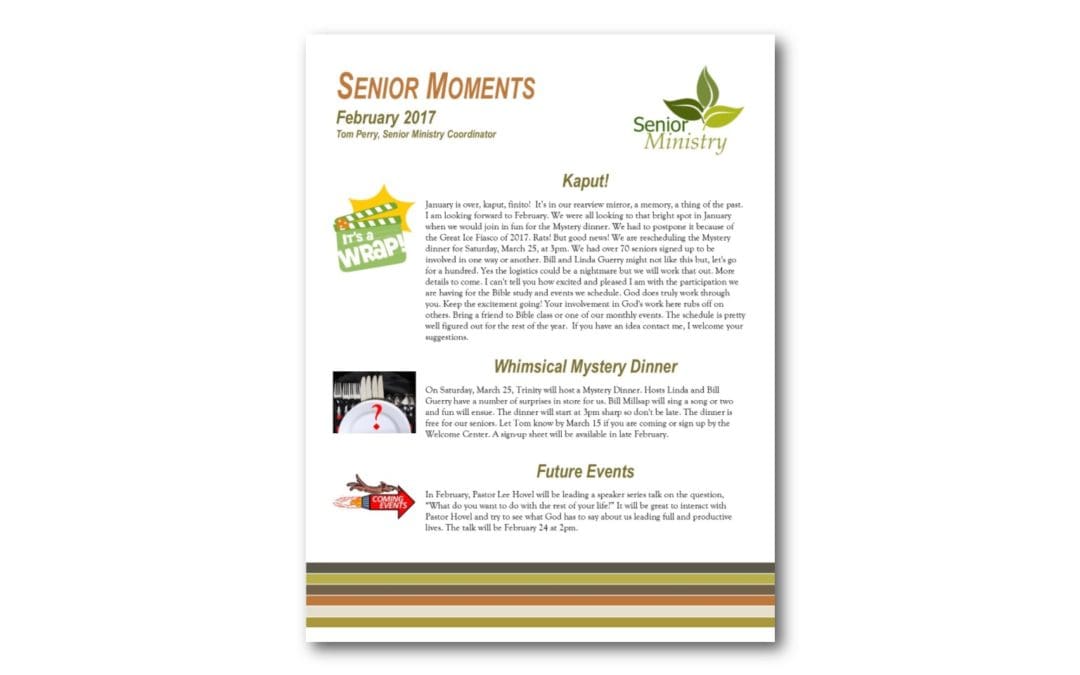 February 2017 Senior Moments Newsletter