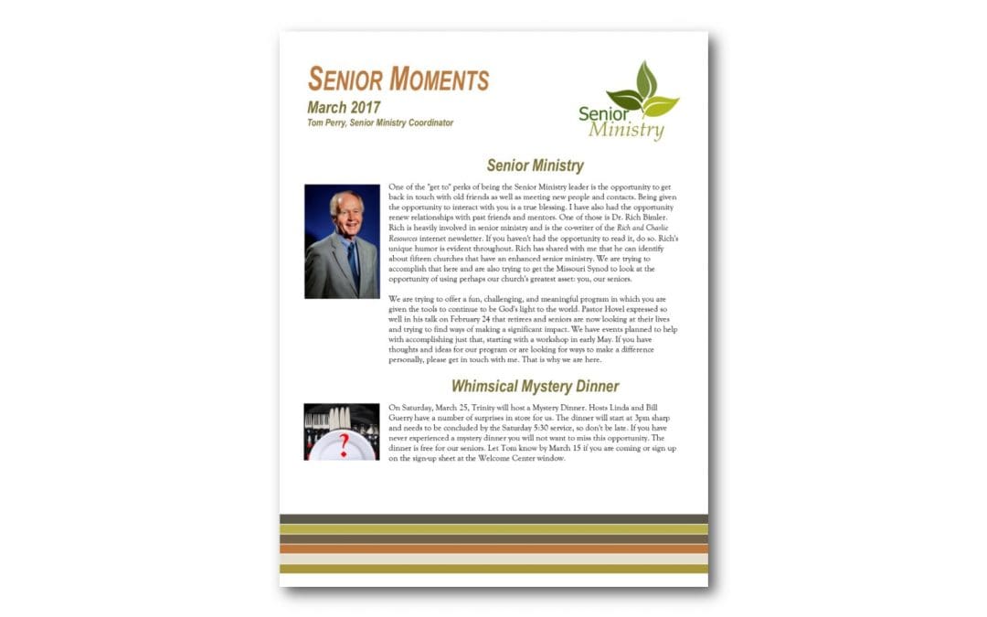 March 2017 Senior Moments