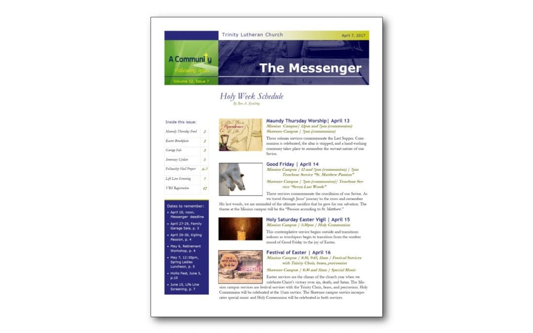 April 7, 2017, Messenger