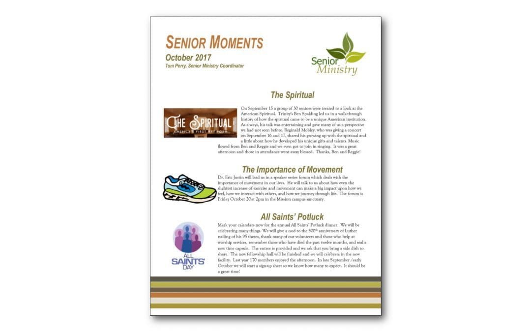 October 2017 Senior Moments