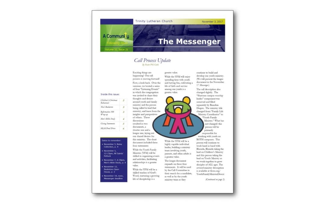 November 3 Trinity Messenger