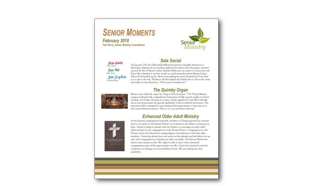 February Senior Moments Newsletter