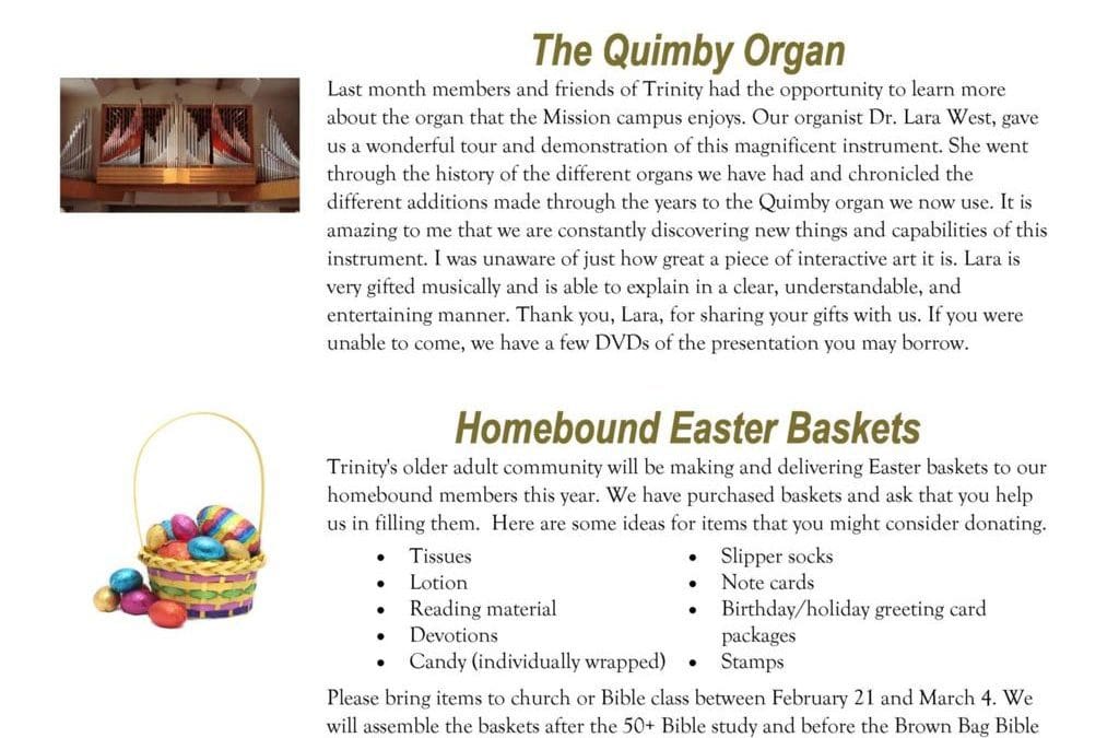 March 2018 Senior Moments Newsletter