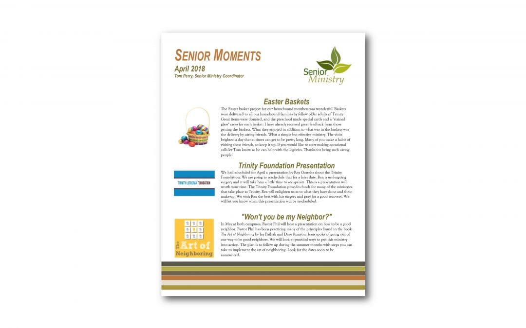 April Senior Moments Newsletter