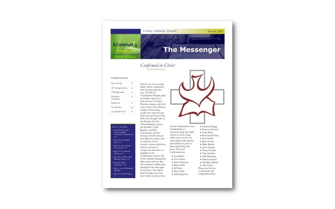 April 20 Trinity Messenger