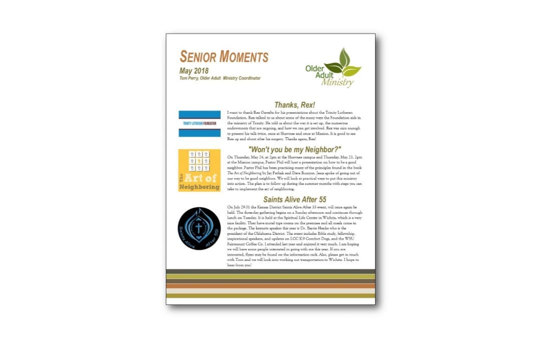 May Senior Moments Newsletter