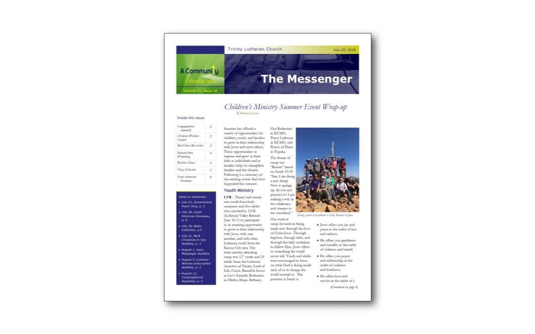July 20 Trinity Messenger