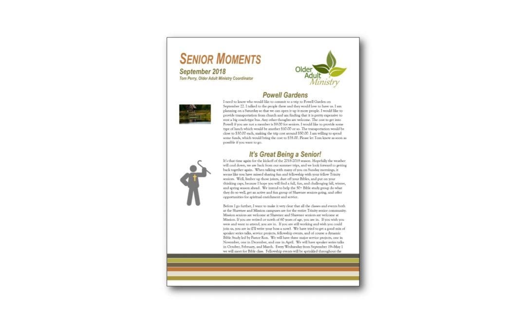 September Senior Moments Newsletter