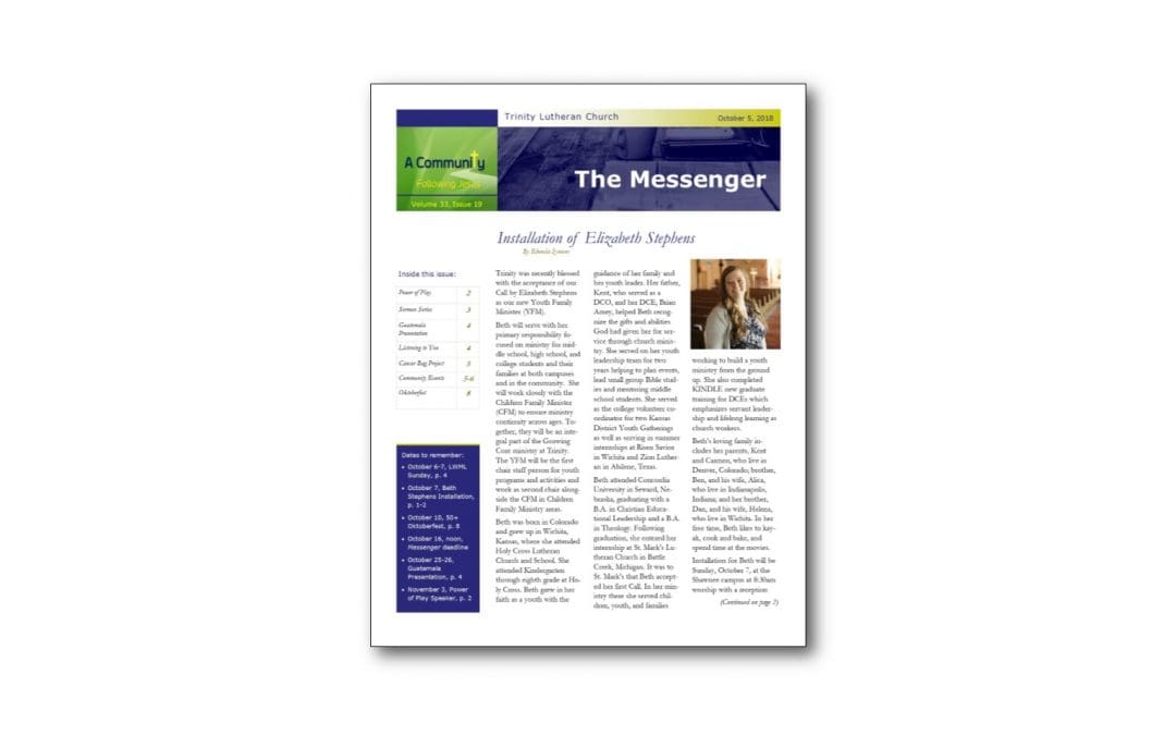 October 5 Trinity Messenger