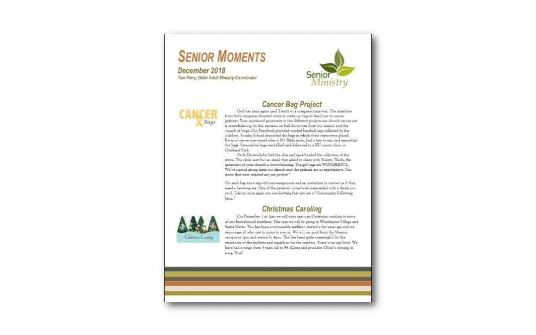 December Senior Moments Newsletter
