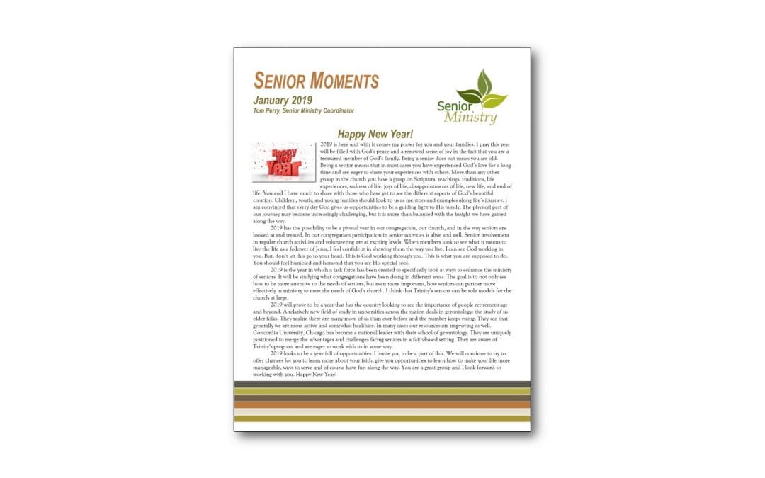 January Senior Moments Newsletter