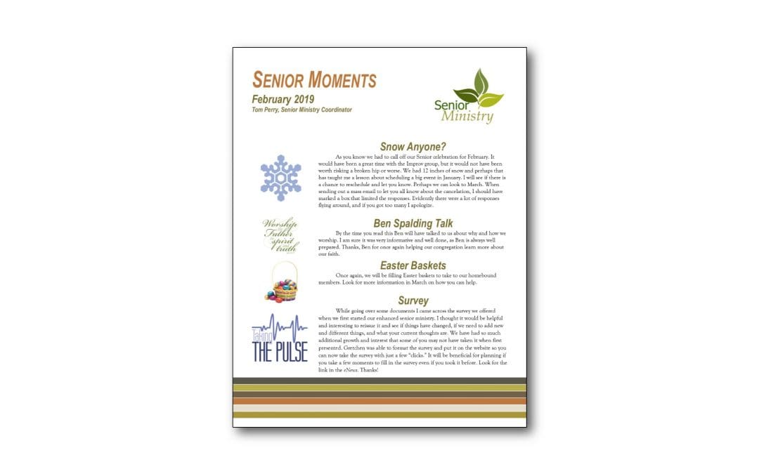 February Senior Moments Newsletter