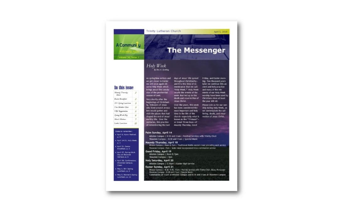 April 5 Trinity Messenger
