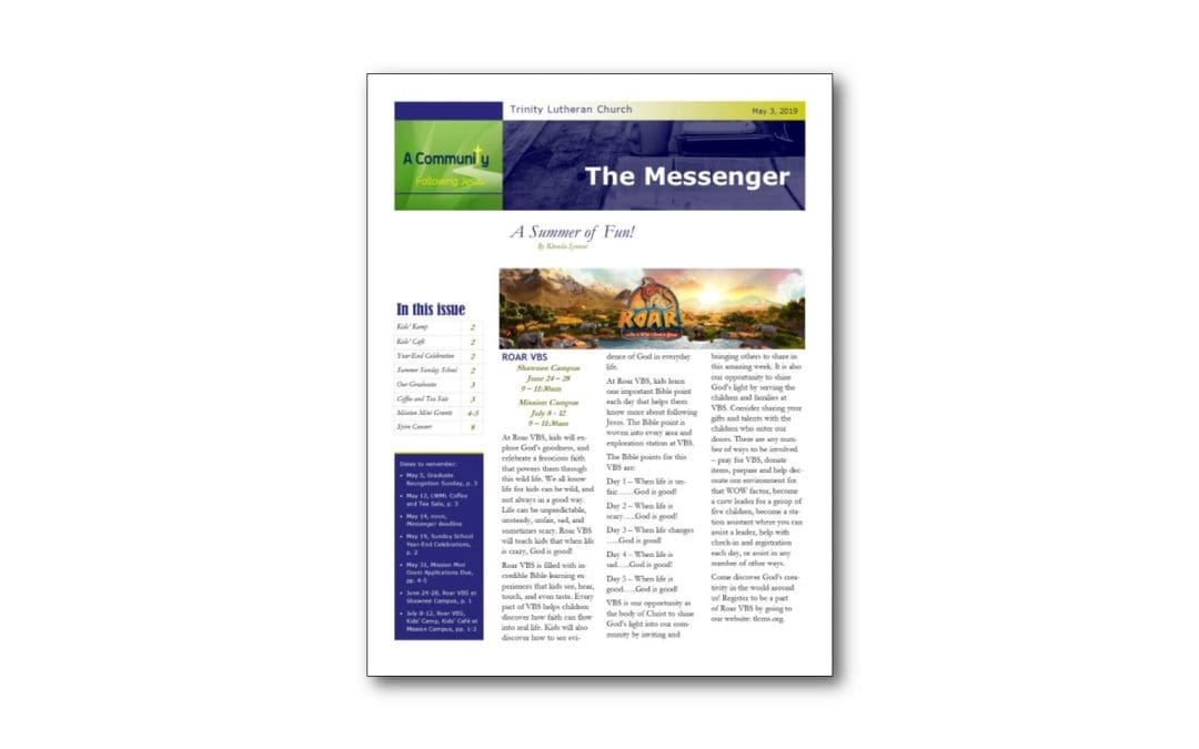 May 3 Trinity Messenger