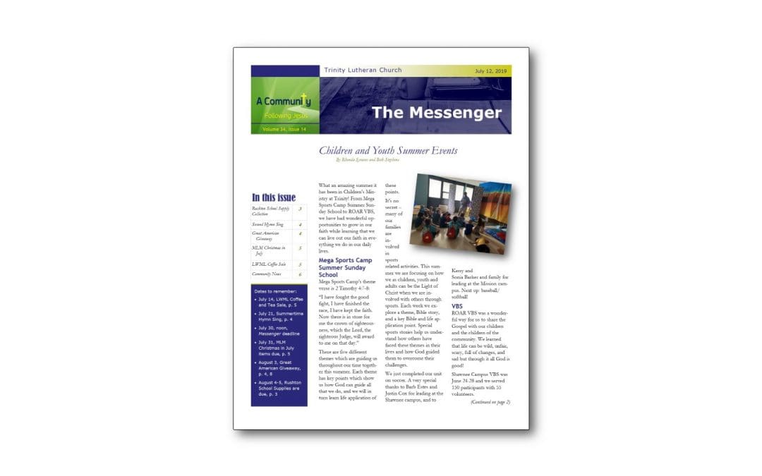 July 12 Trinity Messenger