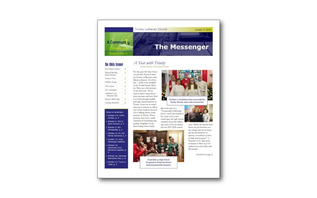 October 4 Trinity Messenger