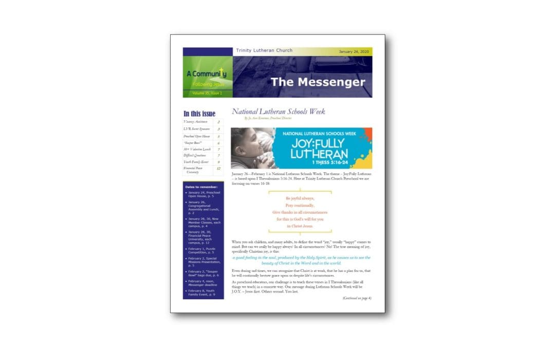January 24 Messenger