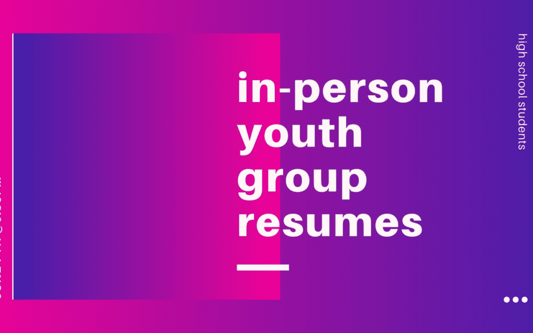 In-Person Youth Group Resumes