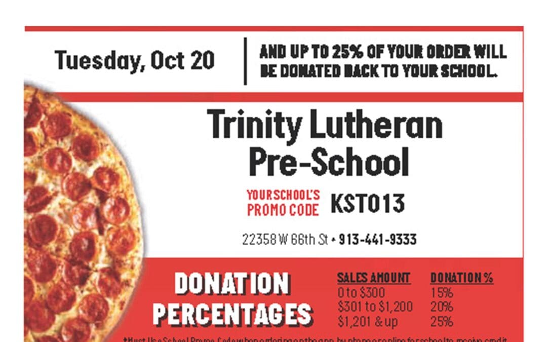 Preschool Papa John’s Fundraiser