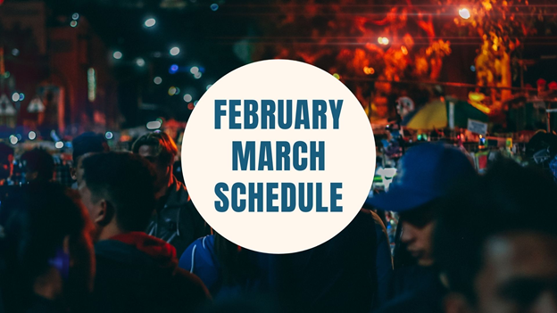 February and March Confirmation Schedule