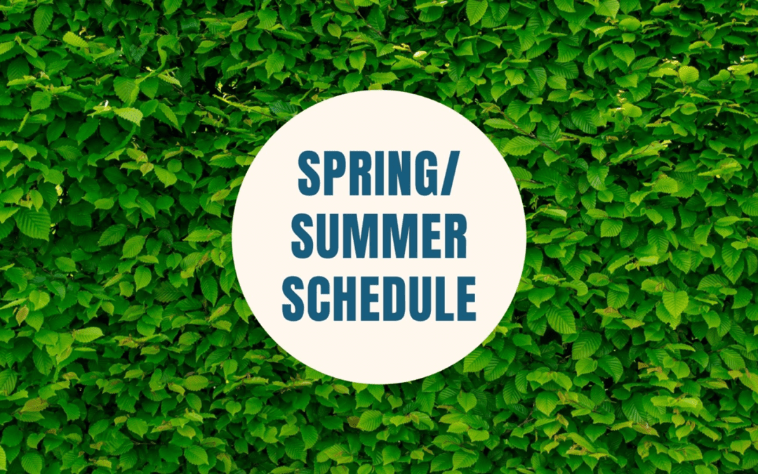 Youth Group Spring and Summer Schedule