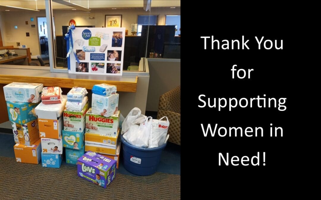 Advice and Aid Diaper and Baby Wipes Collection Thank You