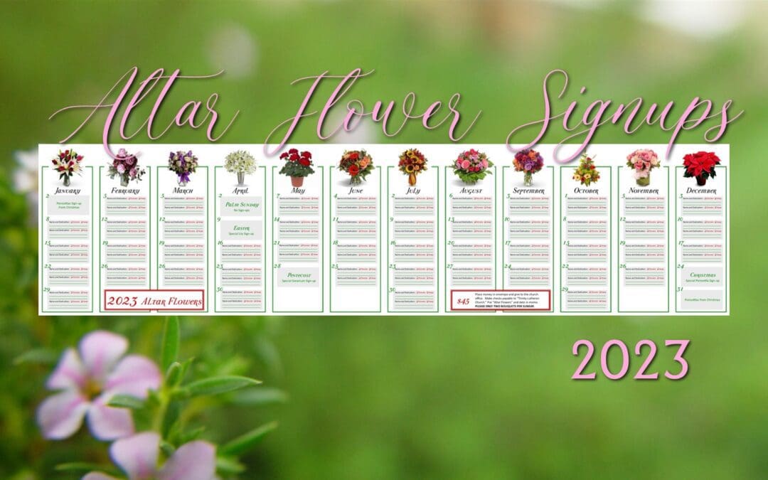 2023 Altar Flower Sign-Ups – Mission Campus