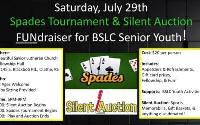 Spades Tournament at Beautiful Savior – Postponed to Later Date