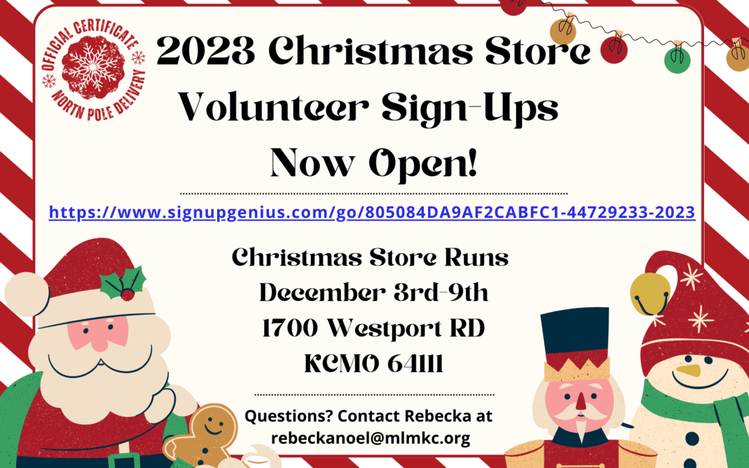 MLM Christmas Store Volunteer Signups