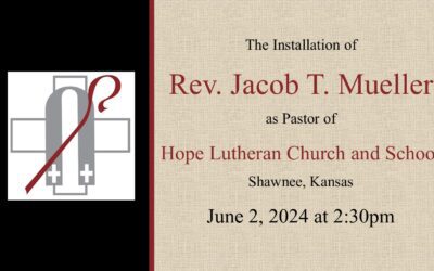 Installation of Pastor Mueller at Hope